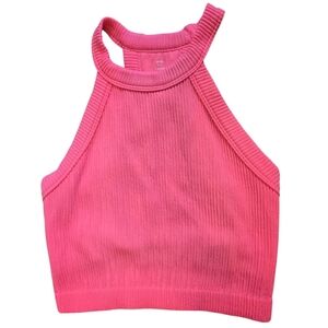Aerie Neon Pink Crop Tank Size S NWOT
